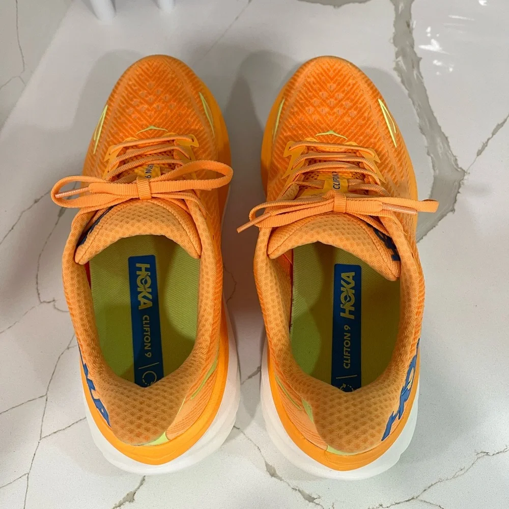 Hoka Clifton 9 Running Shoes. Men’s Size 9D   Color Orange - Picture 5 of 10